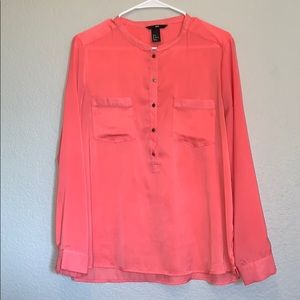 Silky long sleeve top.